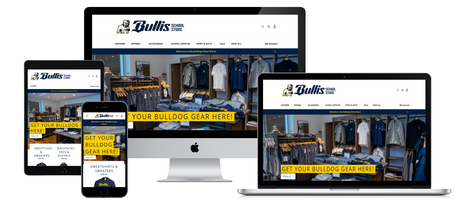 Bullis School Store Shopify website